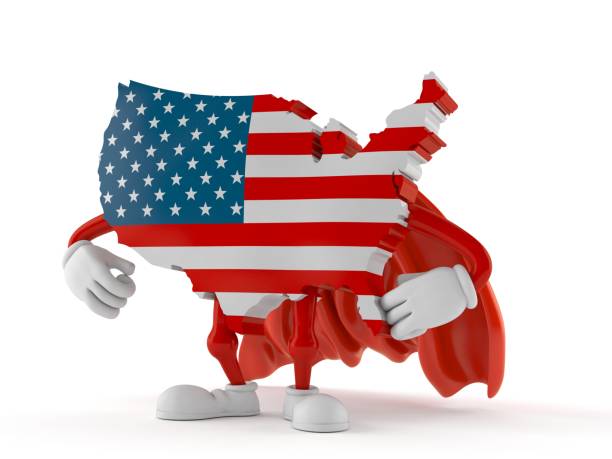 istock USA character with hero cape 1270052661