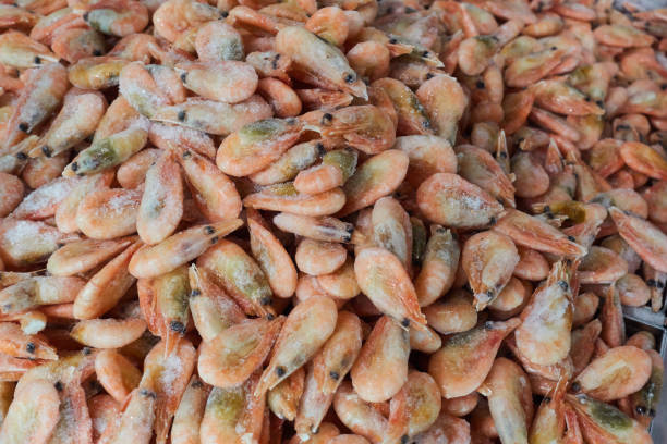 istock Frozen shrimp in the refrigerator grocery store 1270054026