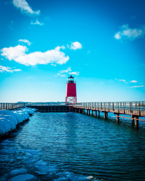 istock Spring thaw after a long winter at the lighthouse in Charlevoix Michigan 1270055564