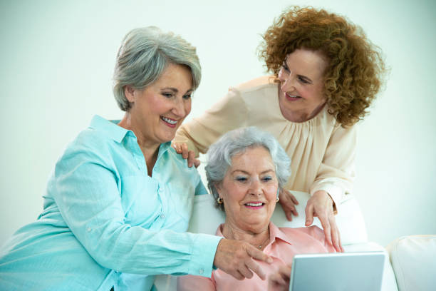 istock Senior Mother and two daughters portrait 1270056981