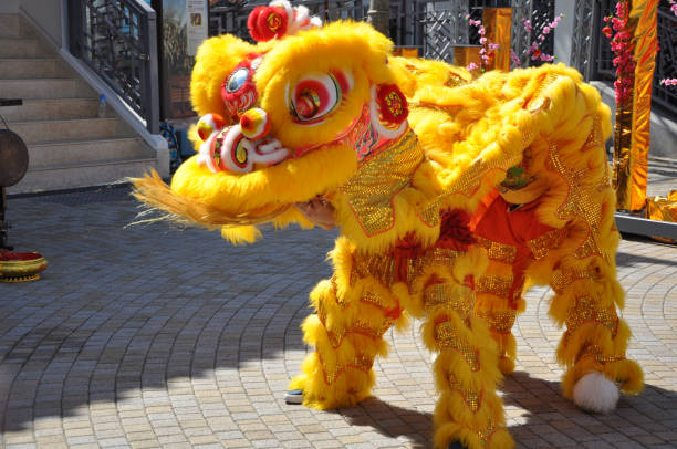 istock Traditional Chinese Lion dance costumes 1270059903