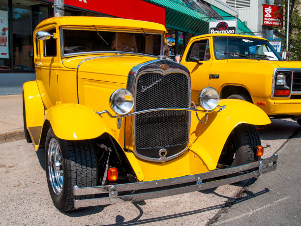 Hot Rod weekend, township of Bright in the Victorian High Country, abstract parts