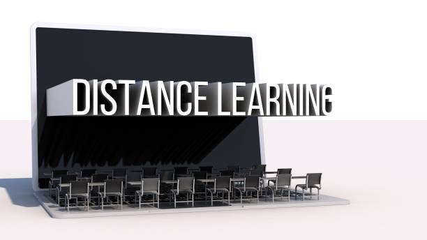 istock Digital Classroom Online Education internet and desks on laptop, distance learning concept. 1270070211
