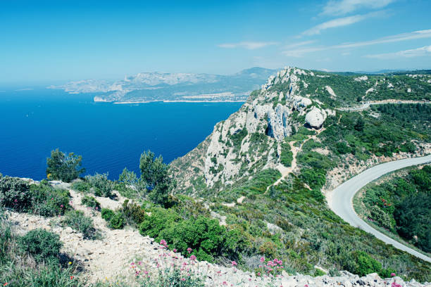 Route des Cretes between La Ciotat and Cassis on the Provence coast of France.
