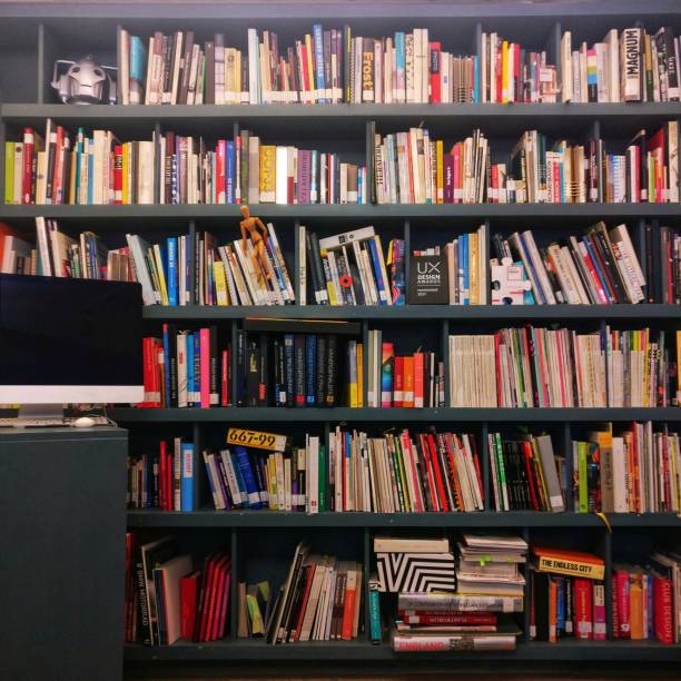 istock Graphic design and creative design books on a bookshelf 1270072823
