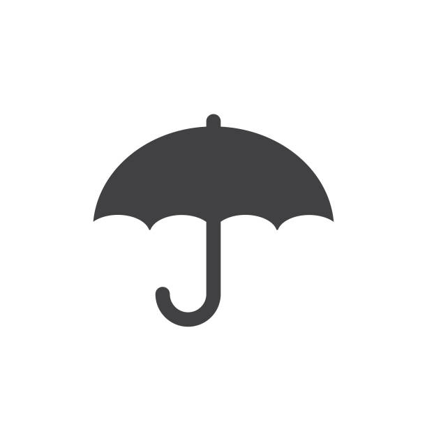 ilustrações, clipart, desenhos animados e ícones de símbolo de proteção ícone guarda-chuva - safety business umbrella parasol