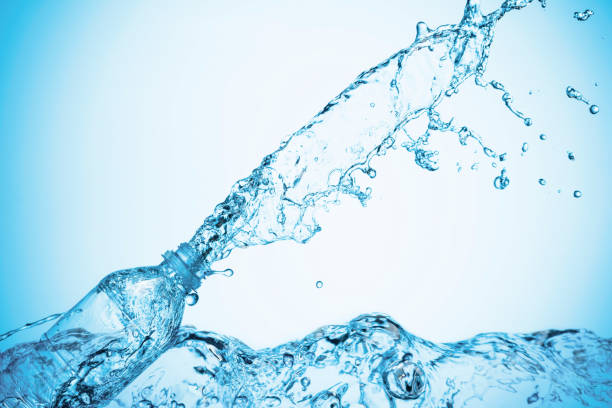 istock Water is poured out of a plastic bottle. 1270079353