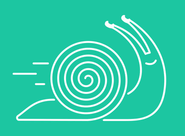 달팽이 - snail escargot animal speed stock illustrations