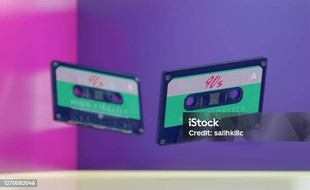 90s Mixed Tape Stock Photo - Download Image Now - Music, 1990-1999, Old-fashioned