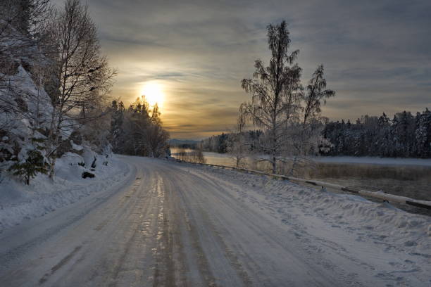 istock A cold dawn on the banks of an unfrozen river 1270082420