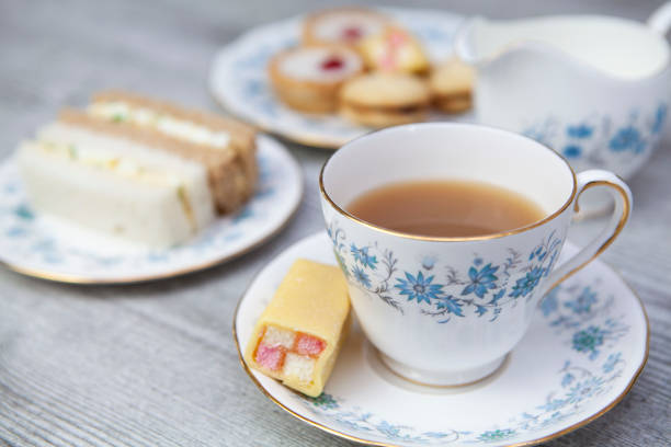 istock Afternoon tea with cake and sandwiches 1270086501
