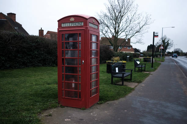istock Red english phone booth 1270086669