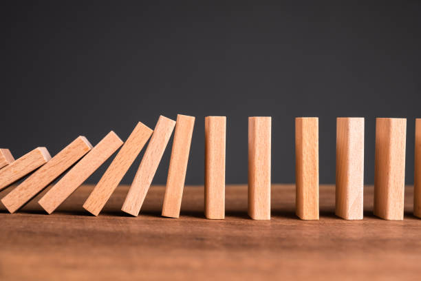 Free Stock Photo of Dominoes arranged in a precarious sequence ...