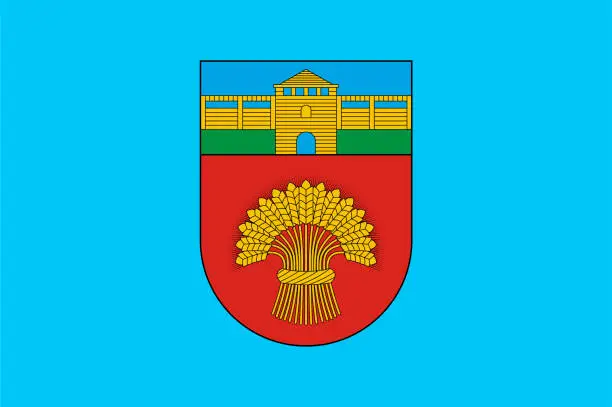 Vector illustration of Flag of Minsk District in Republic of Belarus