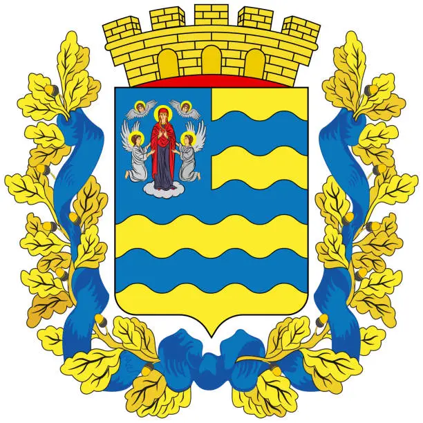 Vector illustration of Coat of arms of Minsk Region in Republic of Belarus