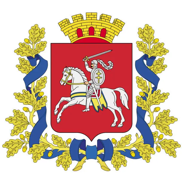 Vector illustration of Coat of arms of Vitebsk Region in Republic of Belarus