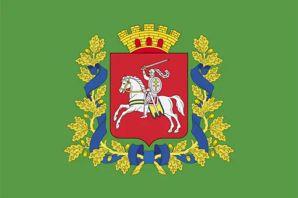 Vector illustration of Flag of Vitebsk Region in Republic of Belarus
