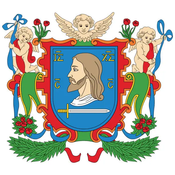 Vector illustration of Coat of arms of Vitebsk in Republic of Belarus