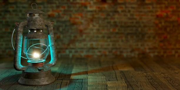 istock Oil lamp on the floor 1270099967