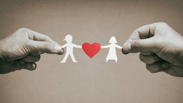 istock Paper kids with red heart 1270104736