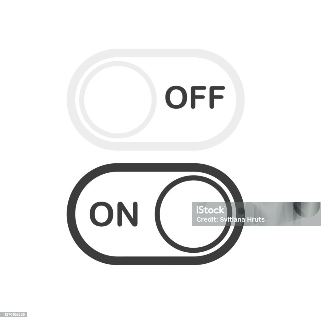 Modern Flat Button With Dark Mode Switch On White Background White ...