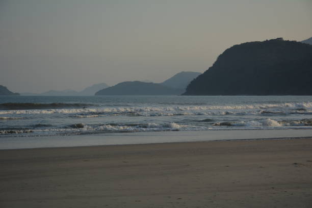istock Ubatumirim beach in Ubatuba, during sunset 1270112214