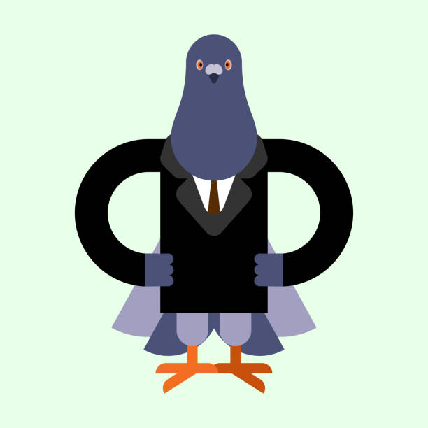 istock Dove businessman. pigeon boss. City bird vector illustration 1270113042