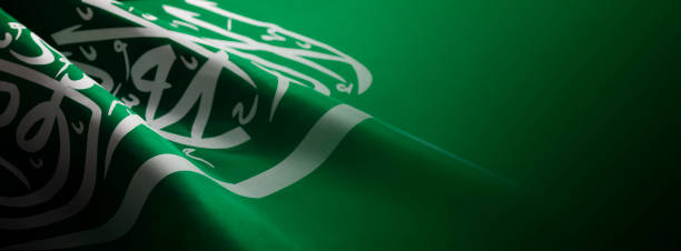 Saudi Arabia flag, Statement translation: There is no God but Allah, Muhammad is the Messenger of Allah, use it for national day and and country national occasions. These kind of photos used as a background for Saudi festivals and celebrations of the national day of Saudi Arabia, and Saudi occasions national holiday stock pictures, royalty-free photos & images