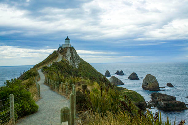 istock Kaka point lighthouse in New Zealand 1270118634