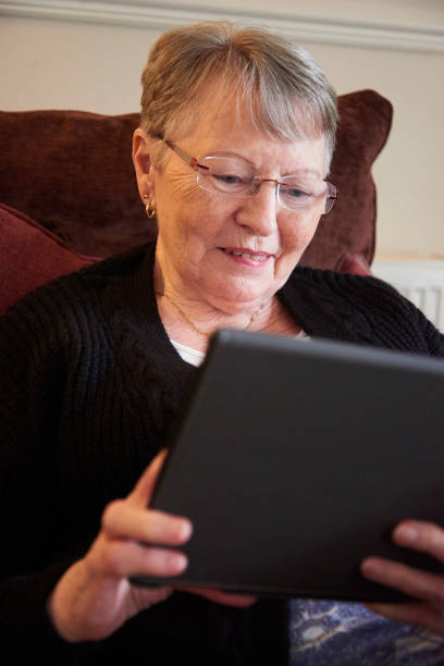 istock Senior woman on tablet 1270120979