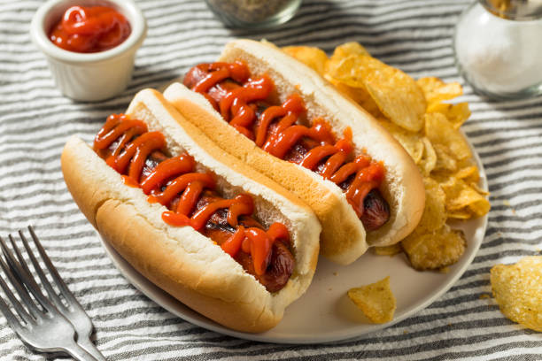 istock American Hot Dog with Ketchup 1270121112
