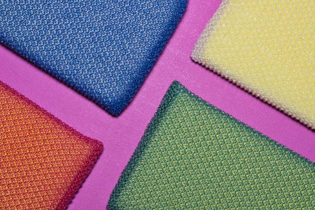 istock Colorful cleaning sponges arranged in diagonals. 1270124510