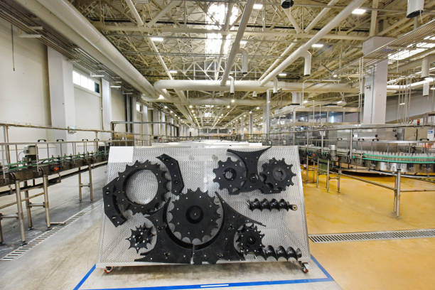 istock Machine parts for bottle factory 1270127152