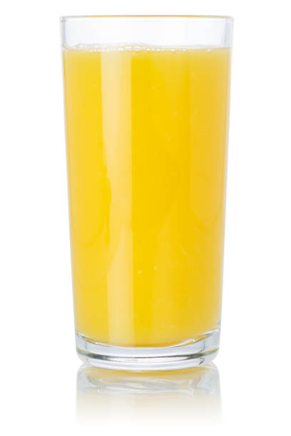 istock Orange fruit juice drink oranges in a glass isolated on white 1270131408