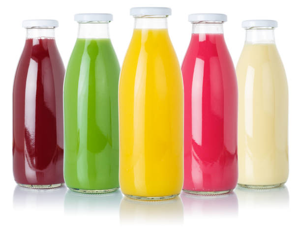 istock Fruit juice smoothies fruits orange drinks collection bottles isolated on white 1270132417
