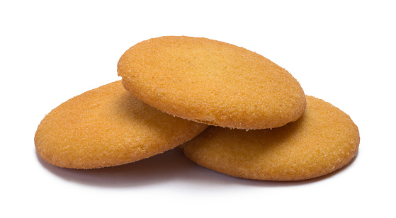Stack of Biscuits isolated on white background