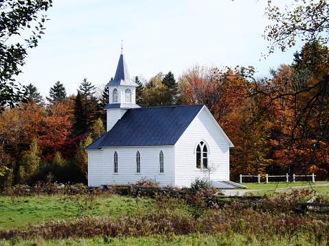 A southern Baptist Church in rural surroundings.
