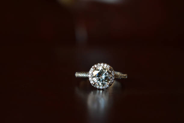 istock Wedding ring It is a white gold ring decorated with real diamonds that sparkle. 1270142243