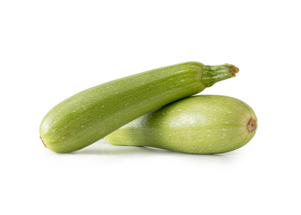 istock Fresh green zucchini , isolated on white background 1270143972