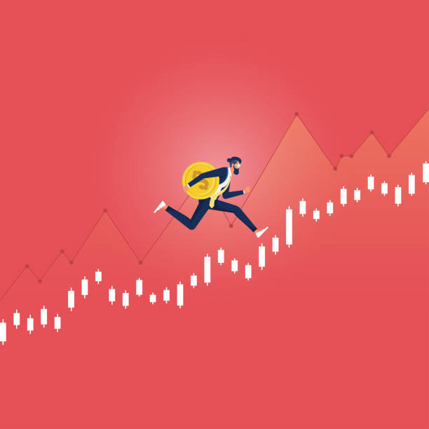 istock Businessman running on growing graph-Business financial growth concept 1270158850