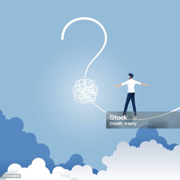 Risk And Finding Solutions Conceptmetaphor For Confusion As A Business And Finding Solutions Stock Illustration - Download Image Now