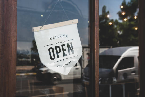 istock Text on vintage white sign 