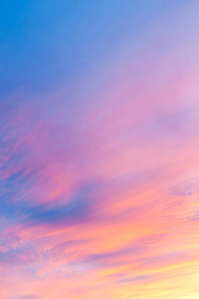 istock Abstract vivid sky at sunset  with pink and blue hues . 1270169524