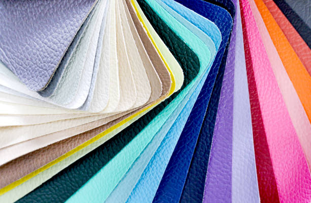 istock Patterns of multicolored leather material  sheet texture overlap abstract colorful background 1270175862