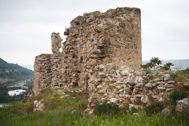 Ruined tower of Calamita fortress in Inkerman Ruined tower of Calamita fortress in Inkerman, Sevastopol, Crimea inkerman stock pictures, royalty-free photos & images