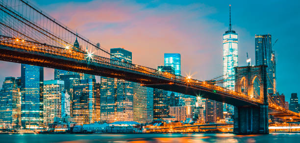 istock View of Brooklyn bridge by night 1270178078