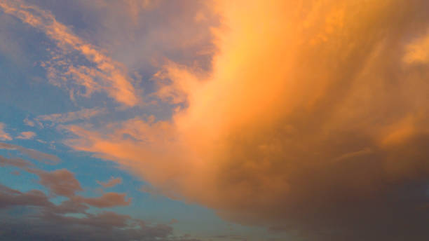 istock Fiery orange sunset sky. Beautiful sky 1270179299
