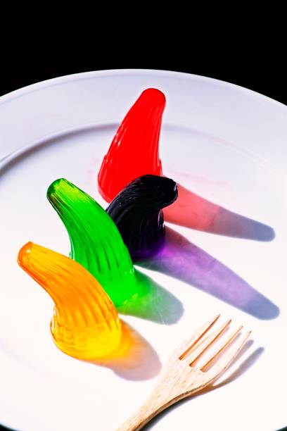 istock Colorful Gelatin dessert snacks on plate. 1270180896