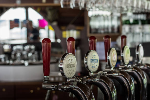 taps from a bar in a local on a ship