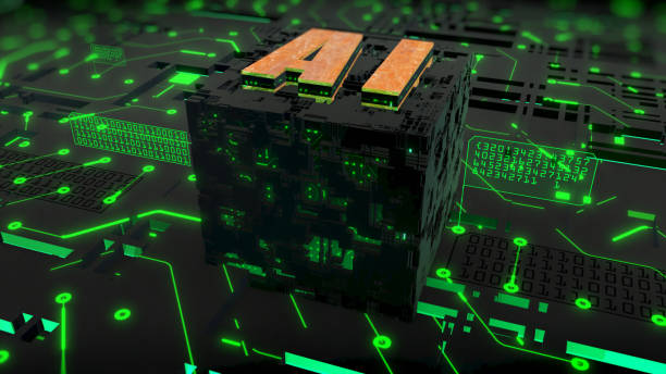 istock 3D render digital of AI (Artificial Intelligence) over circuit background, High-speed connection data analysis, Future Technology digital background 1270186301